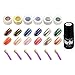 OneDor Chrome Pigment Glitter Shinning Mirror Nail Powder (6 Colors w/ No Wipe Top Coat)