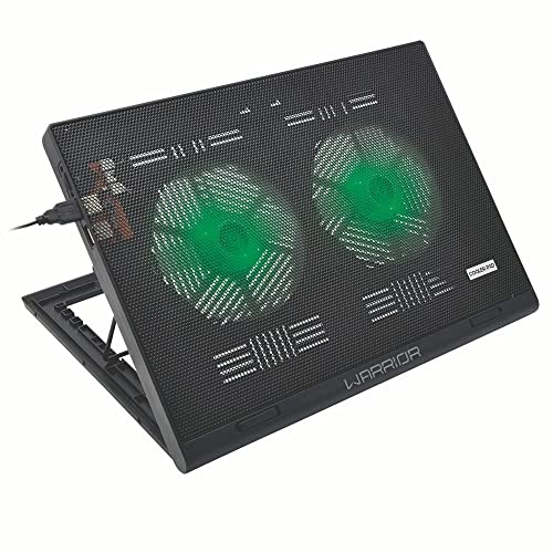 Cooler Para Notebook Warrior Power Gamer Led Verde - Ac267