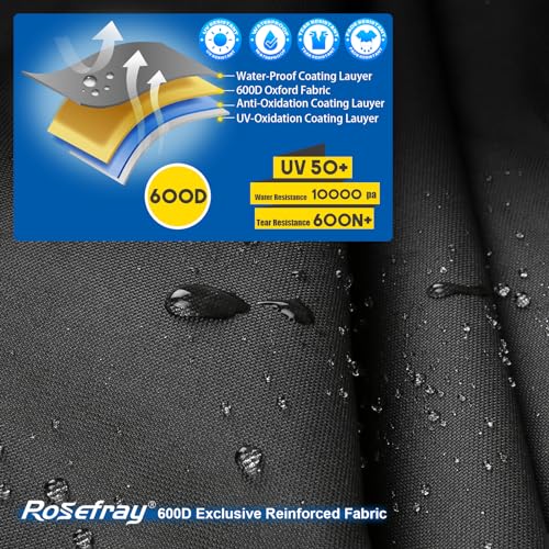 Rosefray Generatorabdeckung, 66 cm L x 50 cm B x 50 cm, 600D strapazierfähig, wasserdicht, kleine Außenausrüstung Abdeckung für Champion, Raubtier, Wen, Ryobi, Generac, Westinghouse, tragbarer