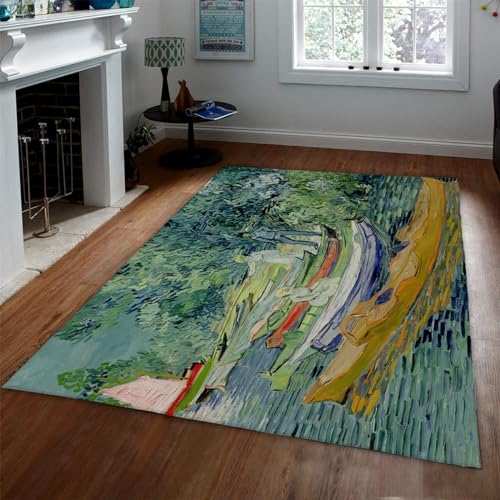 Tapis lavable Oevers Van De Oise Bij Auvers 160x230cm doux et résistant