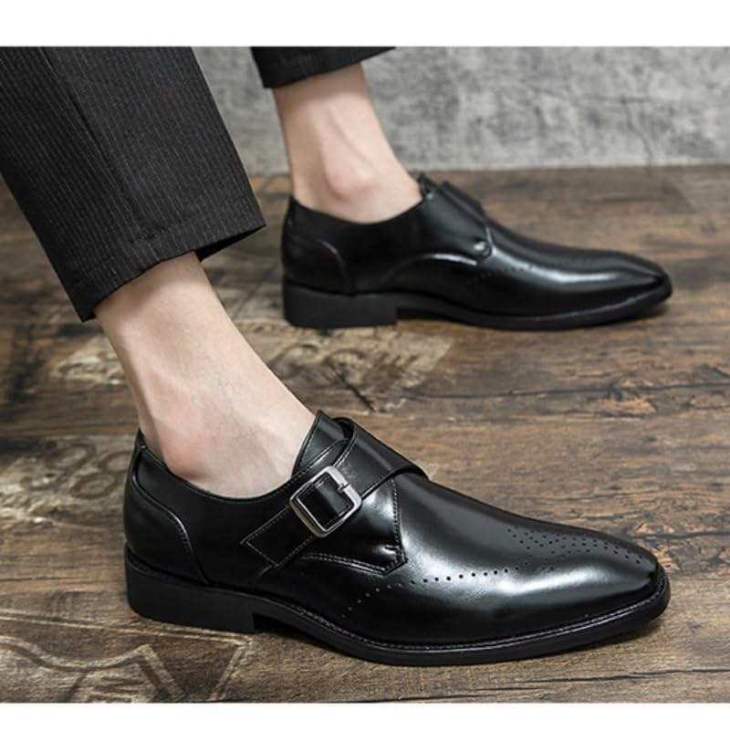Men's Oxford Shoes, Comfortable & Breathable Faux Leather, Casual Fashion Business Dress Shoes with Pointed Toe3