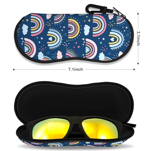 Image of Sunglasses Soft Case, Ultra Light Portable Neoprene Zipper Glasses Case for Men Women