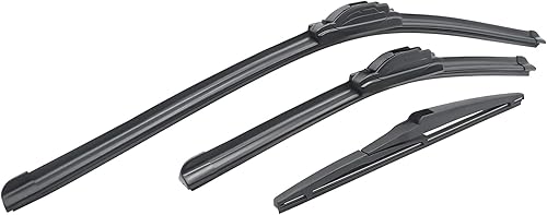 Miniatura 1 de Juego de 3 limpiaparabrisas de 26, 18 y 16 pulgadas, para To-yota Prius 2004-2009, limpiaparabrisas delantero y trasero (juego de 3)