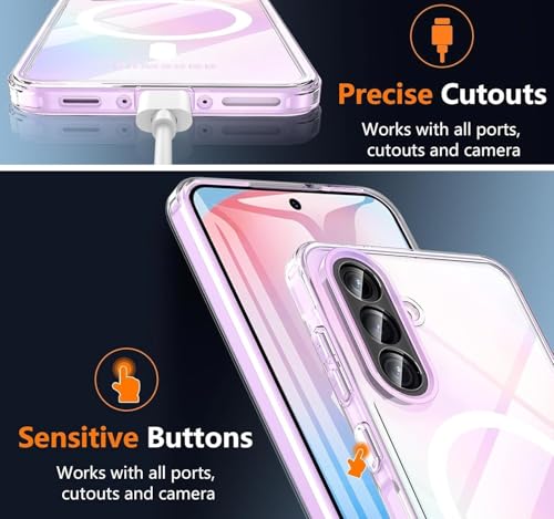 Image of REALCASE for Samsung Galaxy A56 5G | Magnetic Clear Case | Durable, Scratch-Resistant | Slim Transparent Compatible with MagSafe | Protective TPU Bumper Back Cover for Samsung Galaxy A56 5G