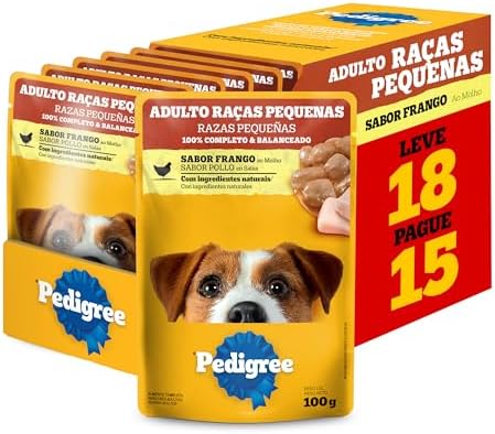 Pack Ração Úmida Pedigree Sachê Frango ao Molho para Cães Adultos...