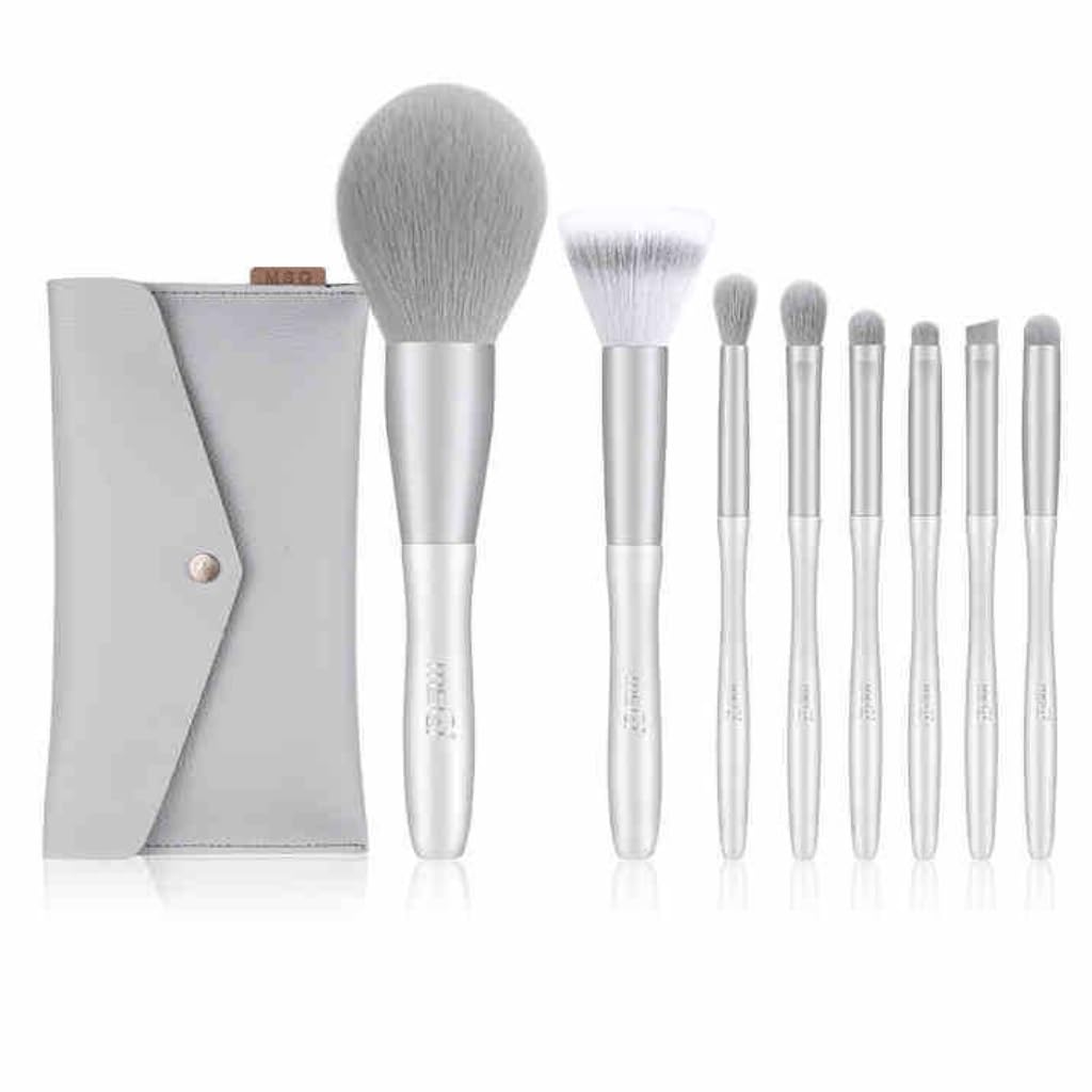 8 set di pennelli for trucco neve argento, completo for labbra, ombretto, for fard in polvere, strumenti bellezza