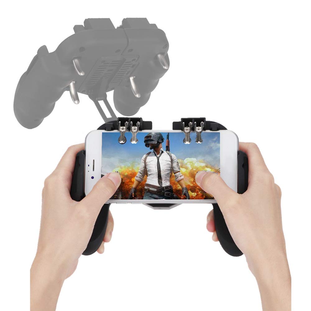 Zopsc Mobile Game Controller for Mobile Controller, Joystick Remote Grip Shooting Aim Keys for phones, Cellphone Gamepad Accessories, with Cooling Fan