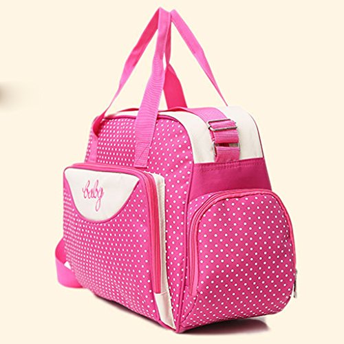 Gepnoo Bolsa de Fraldas para Trocar Fraldas de Bebê Bolsa de Mãe para Mamãe, Rosa,