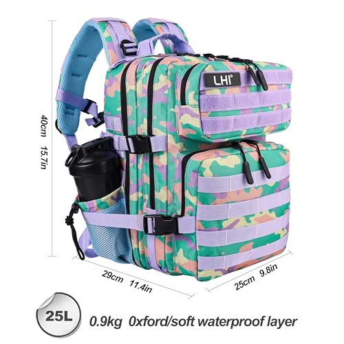 Image of LHI Tactical Military Backpack for Men and Women 25L /35L Army Assault Pack Bag Small Rucksack with Bottle Holder