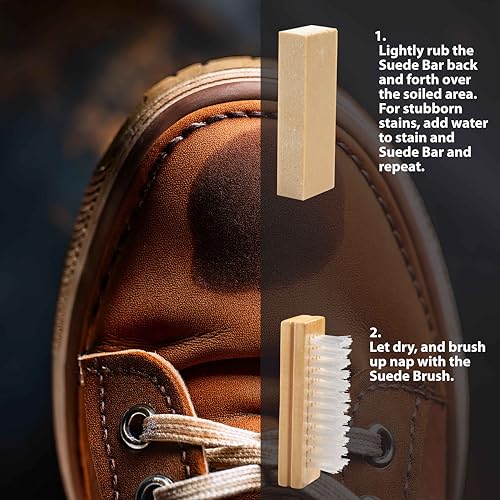 Fiebing'S SCKT00B001Z Suede Shoe Cleaner Kit - Includes Nylon Bristle Brush & Dry Cleaning Bar For Suede & Nubuck - Color Safe Stain Eraser Remove Marks, Restore Nap Finishes On Suede Shoes, Boots thumb #7