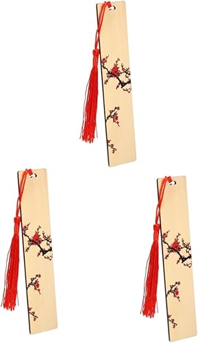 Miniatura 1 de Beautiful Painted Wooden Bookmarks Wood Wooden Crafts Metal Trim Bookmarks Bookmark Novelty Bookmark Wood Bookmark Chinese Wood Bookmark Holiday