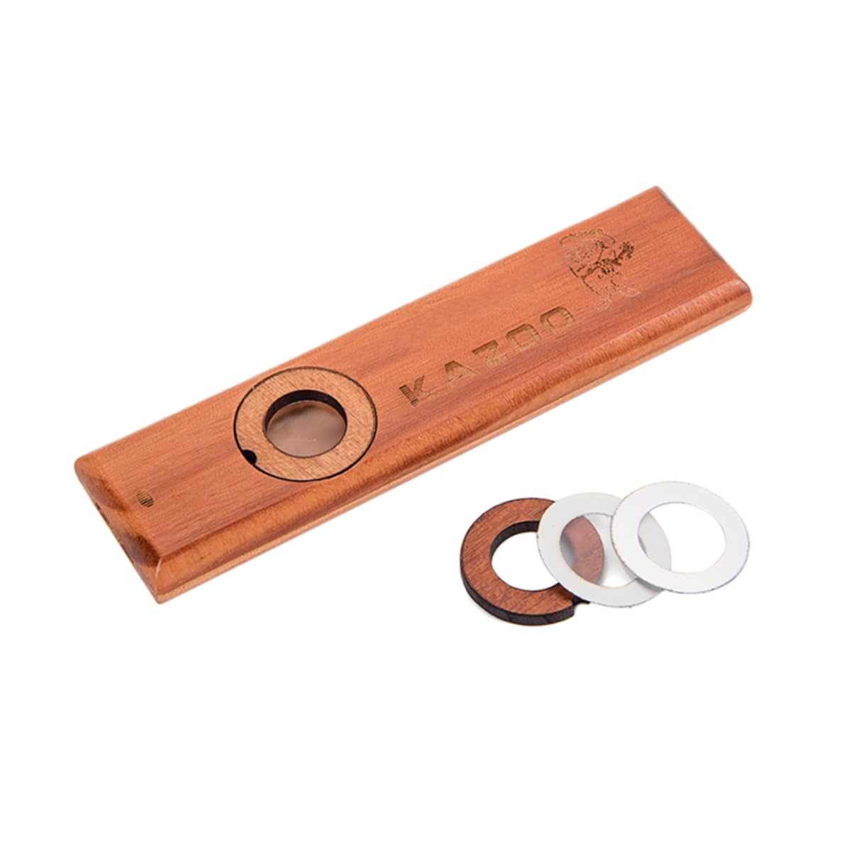 ibasenice 3pièces Kazoo Bois Musical Éducatif Pour Flûte Bois Légère Pour Débutants Avec Membranes De Remplacement Jouet Éveil Préscolaire
