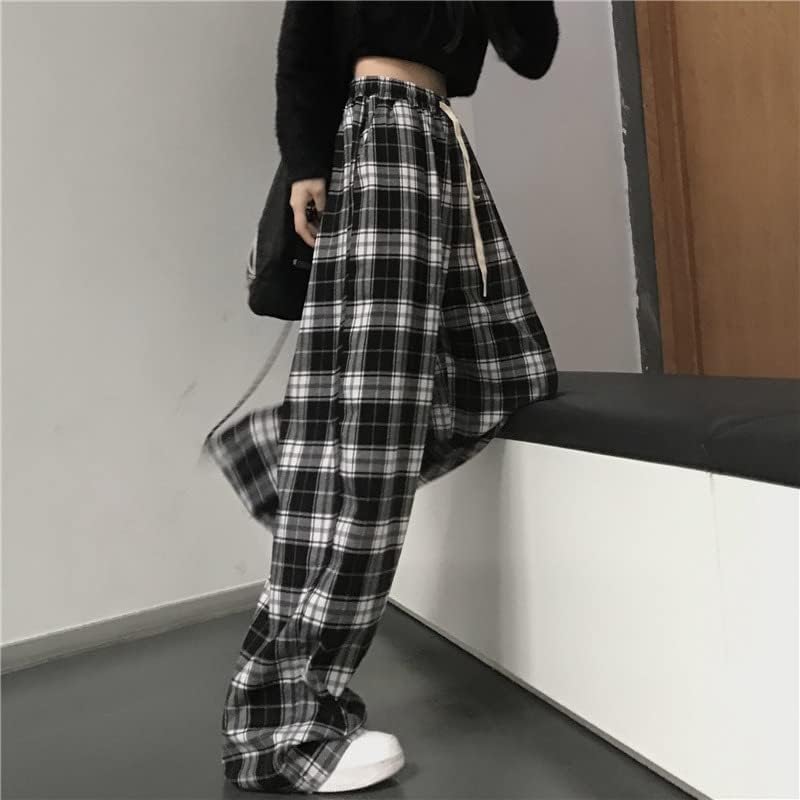 Casual Plaid Pants Y2K Goth Alt Baggy Pants Fairy Grunge Alternative Clothing Drawstring Fairycore Streetwear - Image 3
