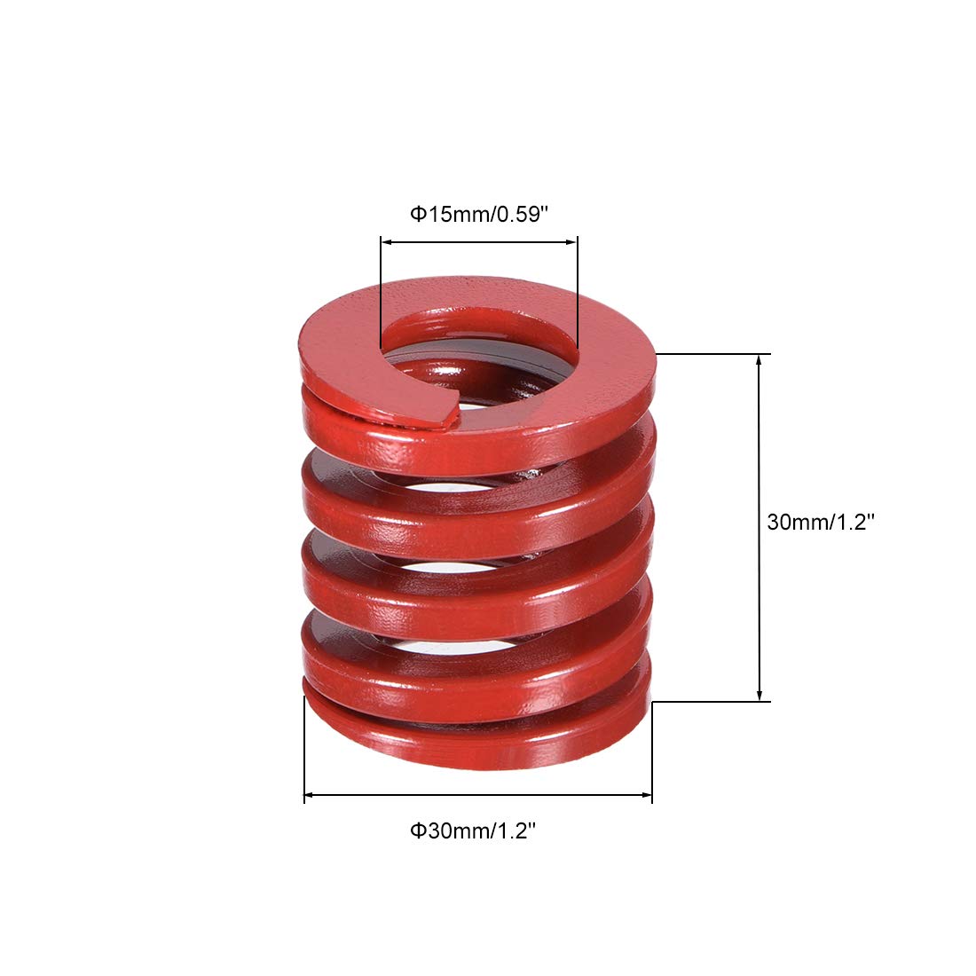 Sourcing Map Ressort Compression Moule Estampage Charge Lourde 30x40mm Vert - Acier Ressort Robuste Pour Injection Plastique