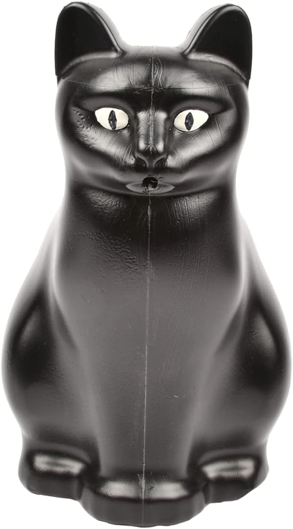 Esschert Design Cat Watering Can, Plastic, Black