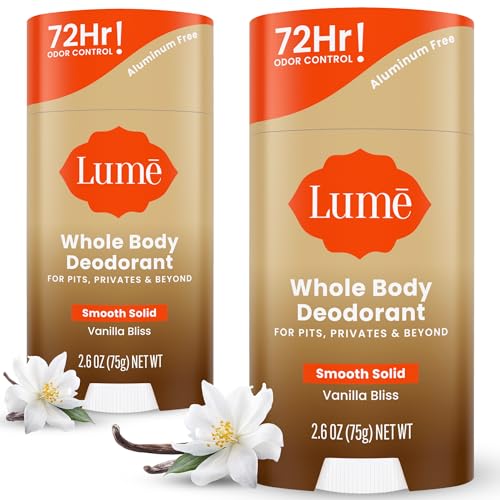 Lume Whole Body Deodorant - Solid Stick - 2.6 oz, 2 pk (Vanilla Bliss)