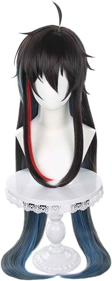 OSIAS Ombre Straight Long Wig for Dan Heng Dragon From Ultimate Cosplay From Honkai Star Rail Synthetic Heat-Resistant Hair