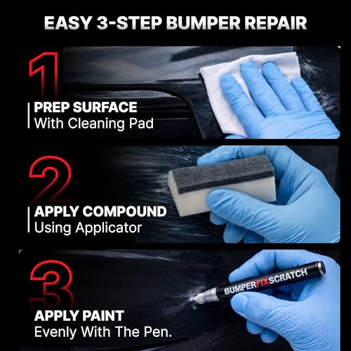 Image of Bumper Scratch Fix Clear Car Scratch Remover Kit for Bumpers, Removes Paint Transfer, Scuffs & Light Scratches, Compound, Wipes & Touch-Up Pen, Works on All Paint Colors, DIY Auto Paint Repair