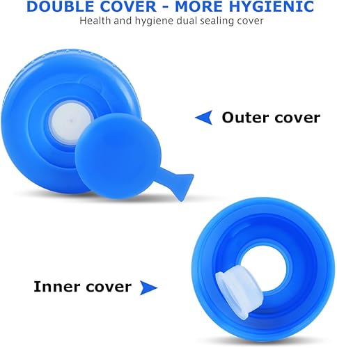 Miniatura 4 de Totority Jarra de agua de 1.3 galones, botella de agua de plástico, contenedor de agua, tetera de agua portátil, tanque de agua para campamento,