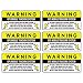 Anti-Theft Car Vehicle Stickers with GPS Tracking Warning (Pack of 6 Decals)