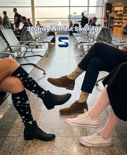 Image of Sooverki Compression Socks for Women and Men Circulation (3 /4 Pairs) is Best Support for Running Athletic Cycling Hiking
