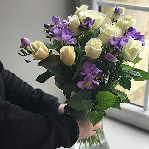 Clare Florist Breathtaking Amethyst Bouquet with FREE Next Day Delivery - Rose and Freesia Fresh Flowers Perfect for Birthdays, Anniversaries and Thank You Gifts