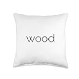 Lower Case Wood Throw Pillow
