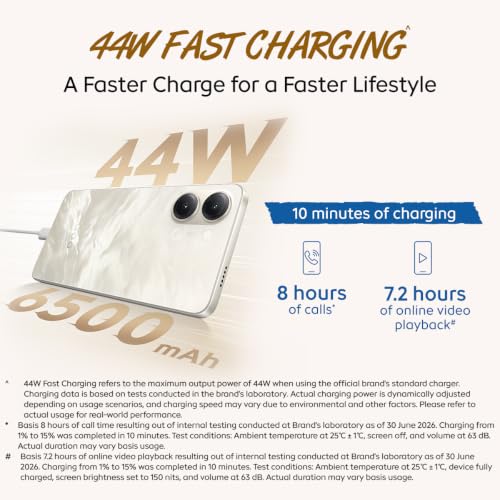 Image of iQOO Z11 Lite 44W 5G (Solar Flame, 4GB RAM, 128GB Storage) | 6500mAh Battery with 44W Fast Charging* | Dimensity 6300 with 579k+ AnTuTu Score* | OriginOS 6.0 with AI Creation* & Private Space*