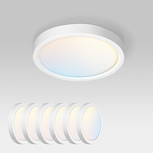 Miniatura 16 de ASD Lámpara LED de techo empotrada redonda de 12 pulgadas, iluminación de superficie de perfil bajo | 5CCT, regulable, ultrafina, certificación ETL