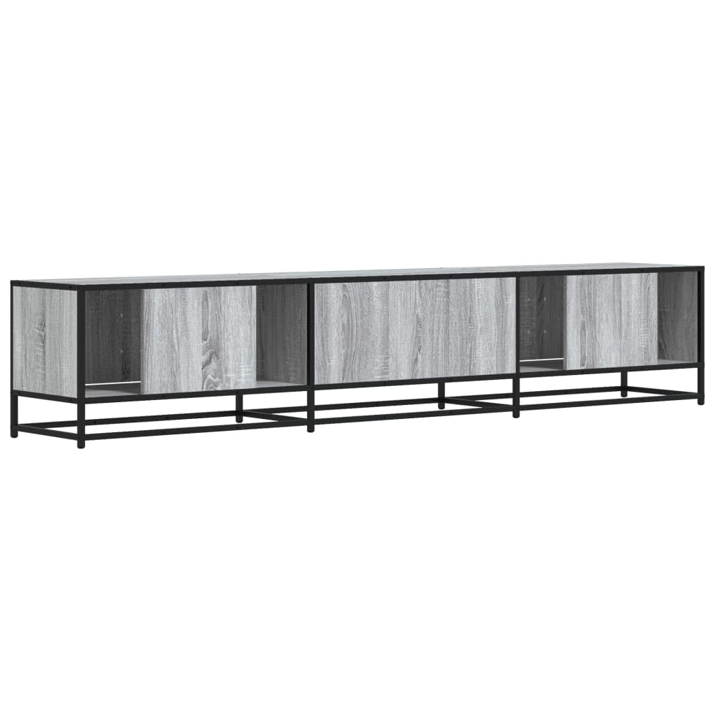 vidaXL Mueble para TV Madera de ingeniería Gris Sonoma 210x35x41 cm