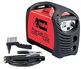 Telwin 815861 Force 125 Saldatrice Inverter ad Elettrodo Completa di Maschera, 230 V, Rosso, Force 125 + maschera