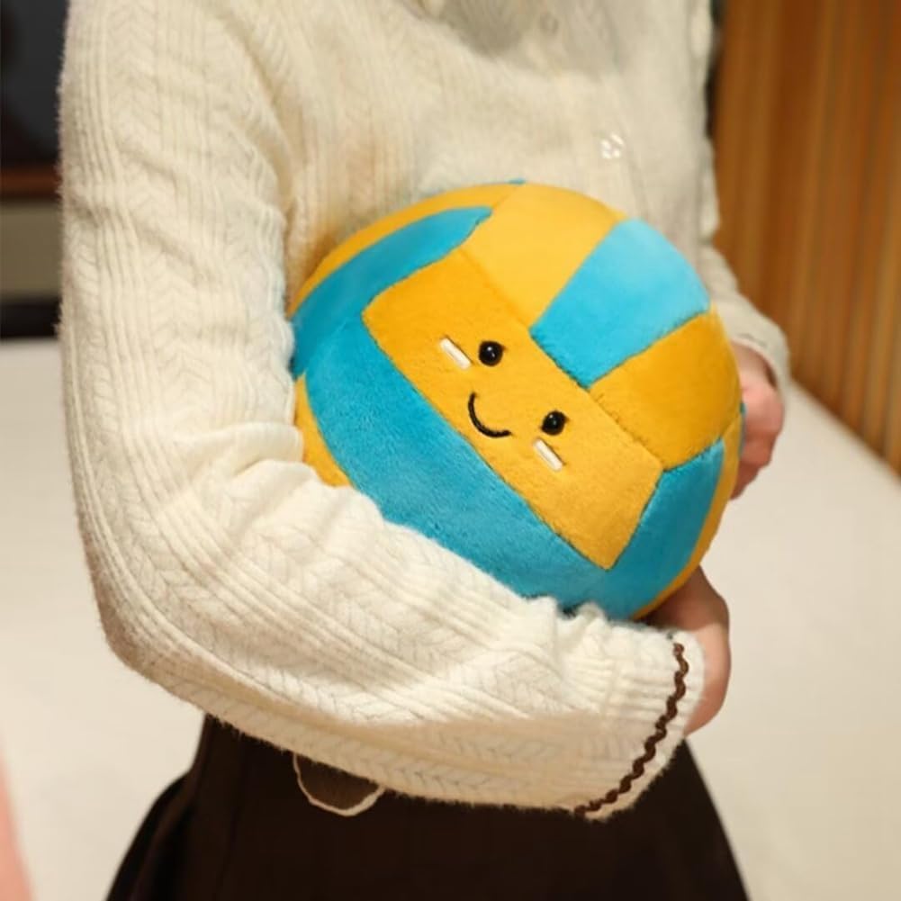 Bonita pelota de voleibol, muñeca, suave, divertido, voleibol de peluche, regalo, decoración de habitaciones (26 cm)