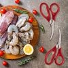 Kitchen Seafood Scissor for Crab Legs, 6 Pack Crab Leg Scissors Lobster Shell Cracker, Lobster Shrimp Crayfish Crawfish Fish Scissors, Seafood Crabs Crackers and Tools