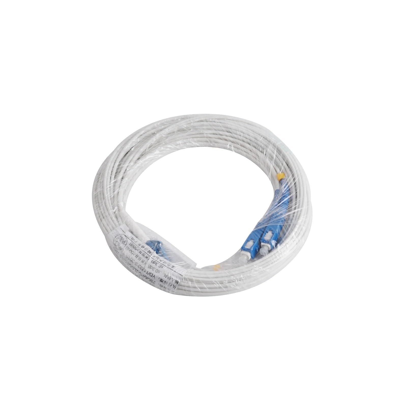 Câble d'extension de fibre optique UPC 2 SC vers UPC 2 LC monomode 2 cœurs Câble de connexion intérieur 100M/120M/150M/200M/250M/300M Câble optique (300M)
