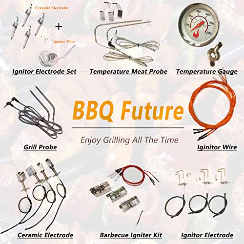 Image of 4 Outlets Universal Electric Igniter for Char-Broil, Brinkmann and More | Fits Grillmaster, Kenmore, Nexgrill, Brinkmann, Grillware and Others Gas Grills, Silver Push Button Ignite, BBQ Replacement
