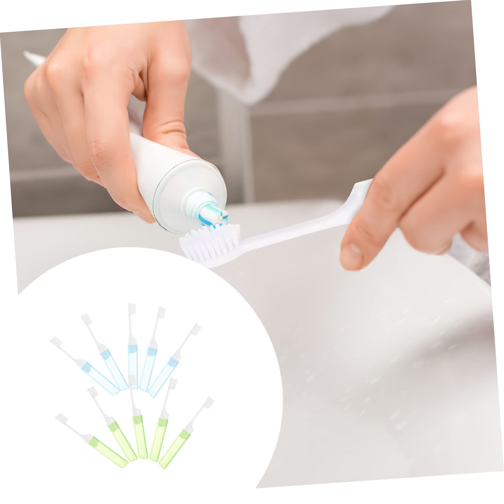PACKOVE 30piezas Cepillos De Dientes Plegables De Cerdas Para Viaje Portátiles y Compactos Perfectos Para Camping y Negocios
