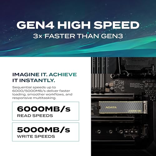Image of ADATA Legend 860 PCIe Gen4 x4 M.2 2280-1000GB, Powerful and Audacious, Solid State Drive (Legend 860, 1000GB)