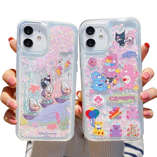 CASETK iPhone 14 Pro Max�p �P�[�X �P�A�x�A care bears �s�v�c�̍��̃A���X �����O�I�C�X�^�[ �T�����I Disney �L���L�� �t�̗��� ���� �� �n�� �l�C ins iPhone 14 Pro Max�p