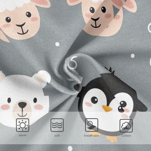 CHIFIGNO Boy Briefs Cute Cartoon Animals Gray Little Boys Underwear Printed Cotton Brief Underwear3