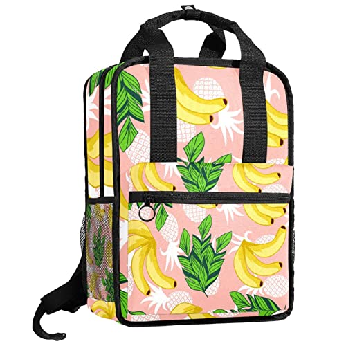 Sac à dos garçon peint à la main avec motif lotus rose