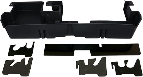 DU-HA Almacenamiento debajo del asiento para Toyota Tundra 2007-2021 doble cabina con subwoofer de fábrica | Organizador de asiento trasero negro