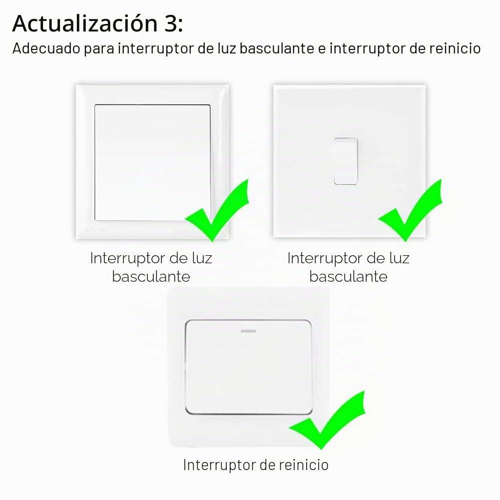 MOES Interruptor Wifi Inteligente conmutador Inalambrico Rele Módulo Alexa Control Remoto, compatible con la app Smart Life/Tuya, Control de voz Alexa/Google Home, 1GANG