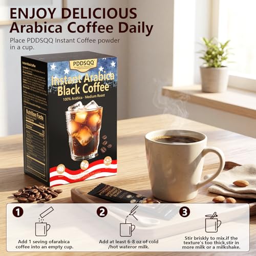 Instant Coffee Packets 100% Arabica