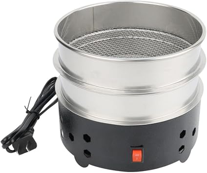 Electric Coffee Cooler, Roasted Coffee Cooler, Double Layer Heat Dissipation, Compact, Rich Flavor, Small Commercial Use, For Home Use, Black, Double Layer Screen Machine, 21.3 oz 600 g