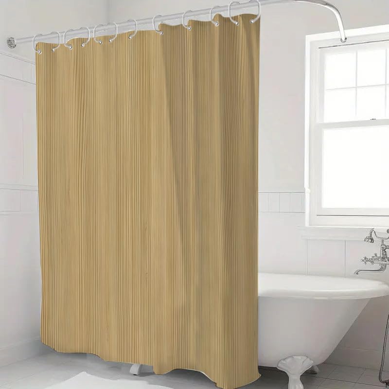 Rideau de douche jaune marbré en tissu pour illuminer votre rituel bien-être matinal