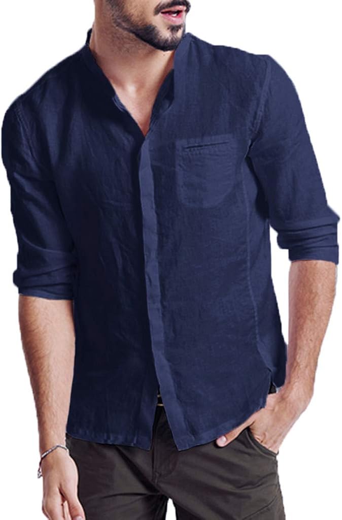 Men's V Neck Linen TShirt Solid Color Summer Half Sleeve Regular Fit Daily Loose Blouse Tops Men's V Neck Linen TShirt Solid Color Summer Half Sleeve Regular Fit Daily Loose Blouse Tops