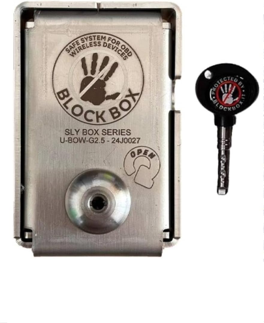 Block Box OBD Sly Series – Cache pour prise de données OBD de BlockBox – Protection de diagnostic automobile – Acier inoxydable 304 – Clé Netoma incopiable Protection antivol