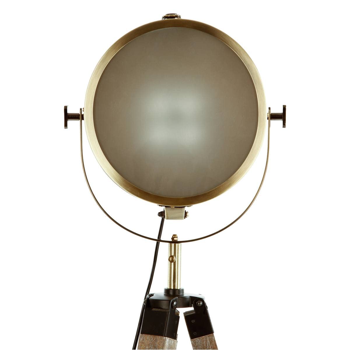 Atmosphera - Lámpara de pie trípode 'Ebor' de bronce - madera y acero A. 152 cm