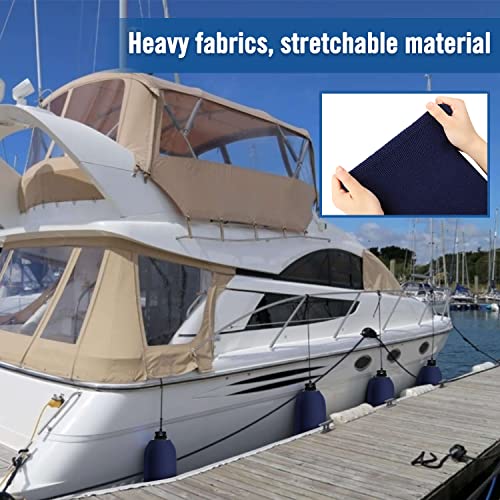 Image of Affordura Boat Fender Covers | 4 Packs (Navy Blue) | Size: 8.5″ x 16″ | Marine Bumper Covers, Premium Fleece Material, Great for 6.5 inch Fender
