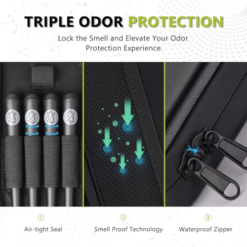 Bolsa de bolsillo antiolor OZCHIN ideal para viajes y actividades al aire libre con tubos 8